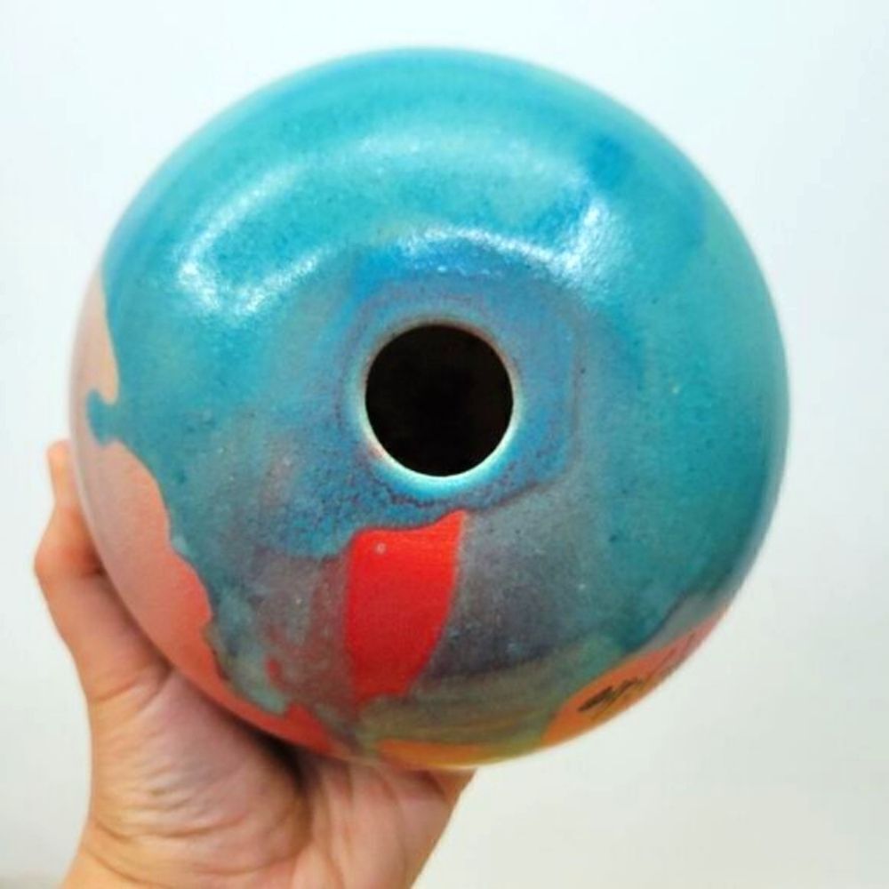 Christopher "Christoph" Heede Arizona Studio Pottery Ruku Jug Vase Vessel - Picture 11 of 16